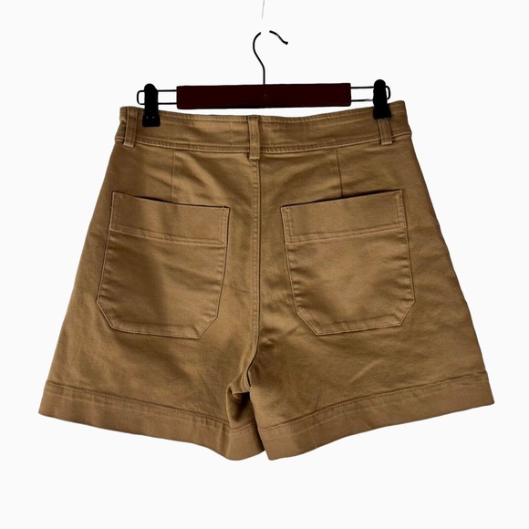 Everlane The Way-High Canvas Twill Short Women's 6 Tan Stretch - Picture 2 of 7